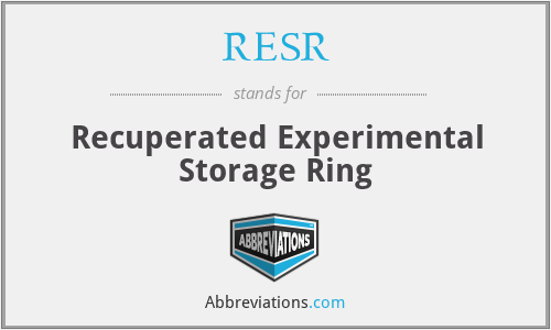 What is the abbreviation for recuperated experimental storage ring?